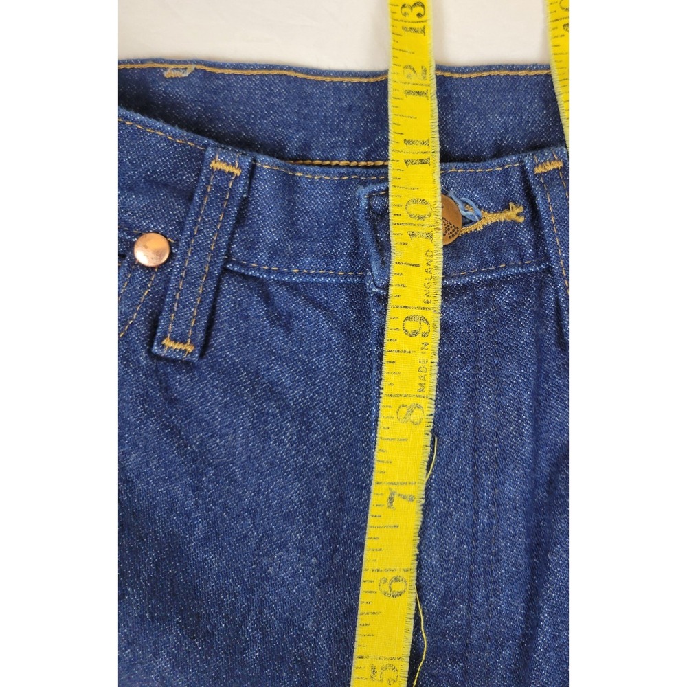 Wrangler 936PWD Cowboy Cut Slim Fit Jeans Dark Indigo Blue Mens 28x34 High Rise - Picture 8 of 10